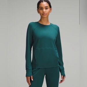 Lululemon Ready to Rulu Fleece Crew, Teal, Size 6